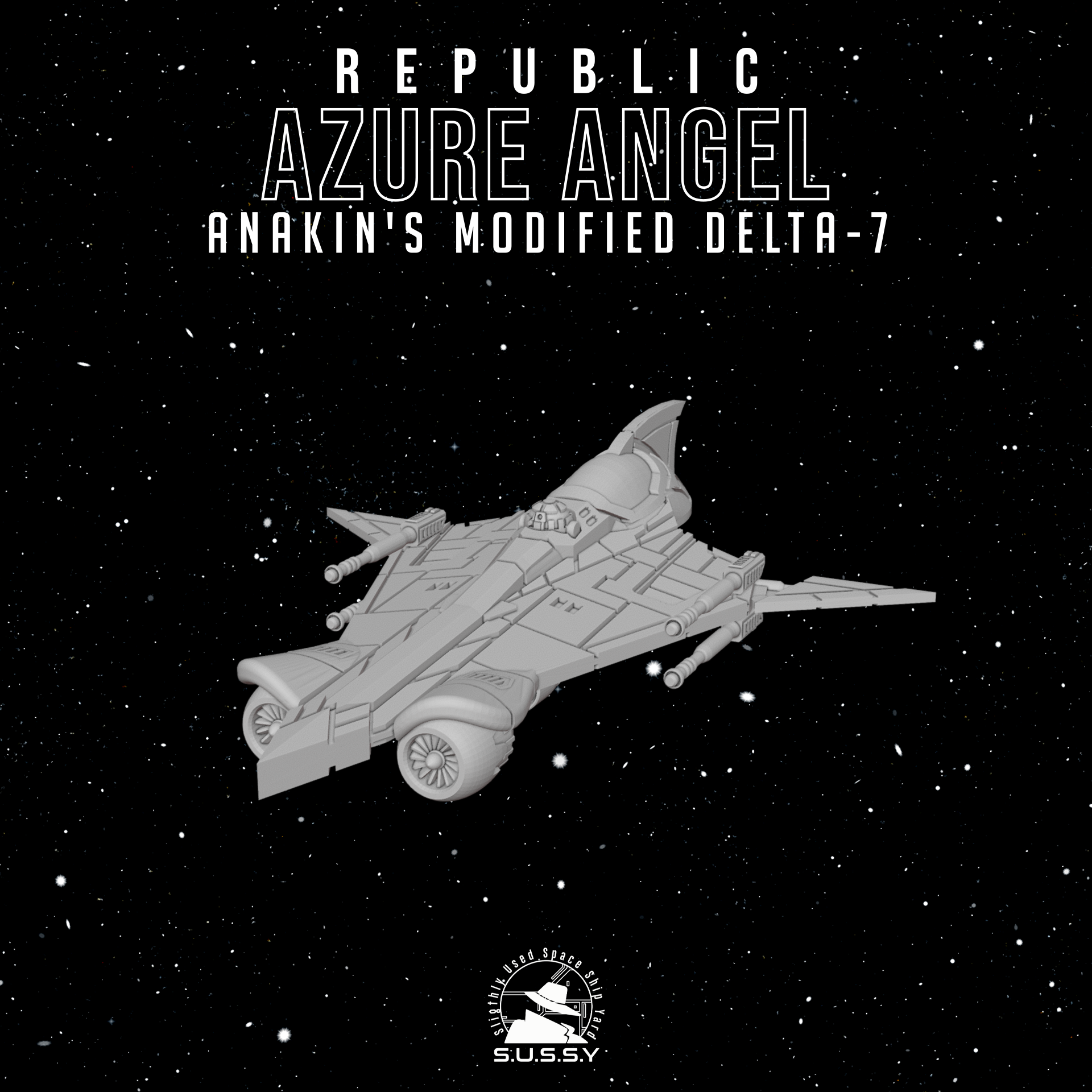 Anakin Azure Angel (Modified Delta-7B) (X-Wing Scale)